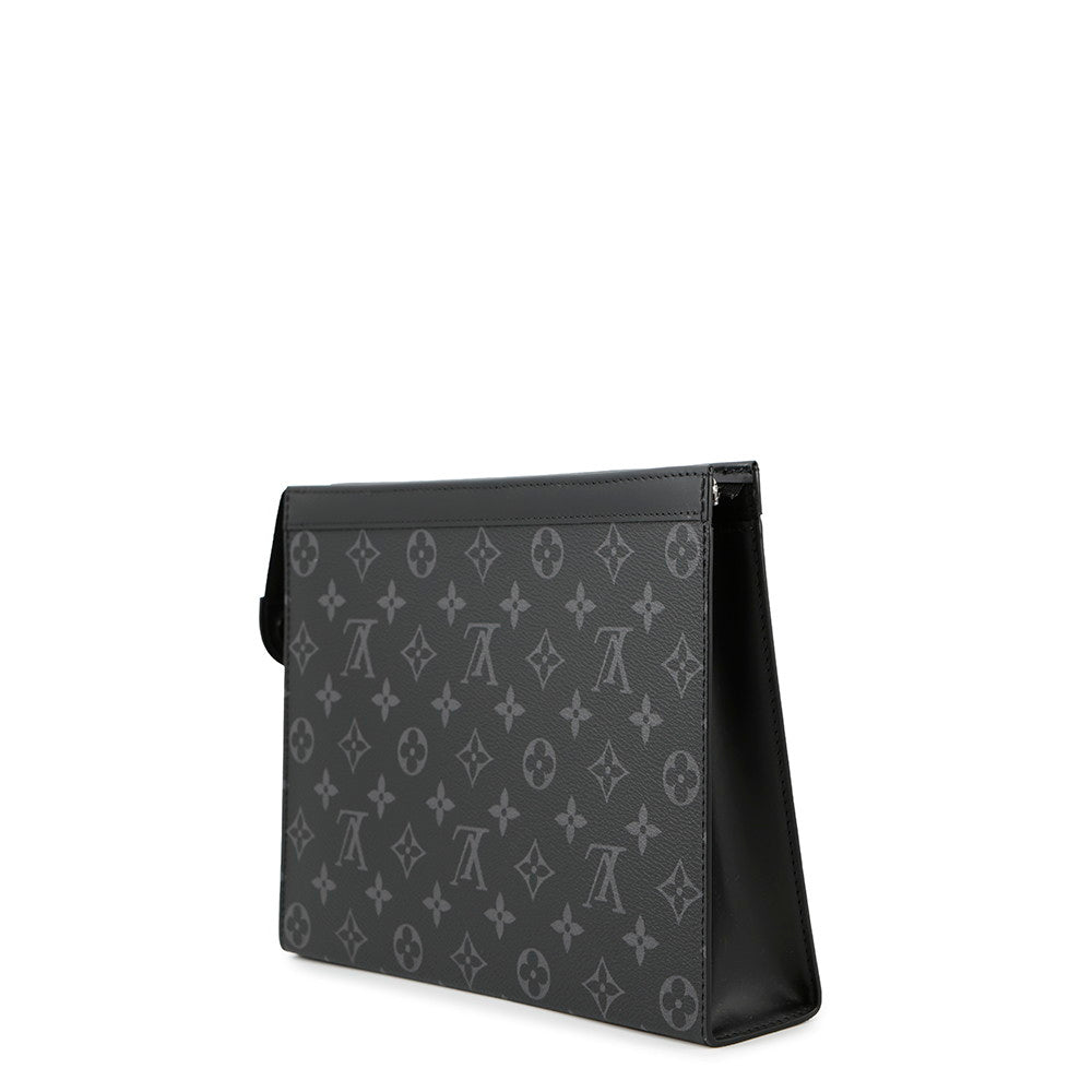 LOUIS VUITTON Pochette Voyage NoirM61692 Monogram Eclipse Size MM