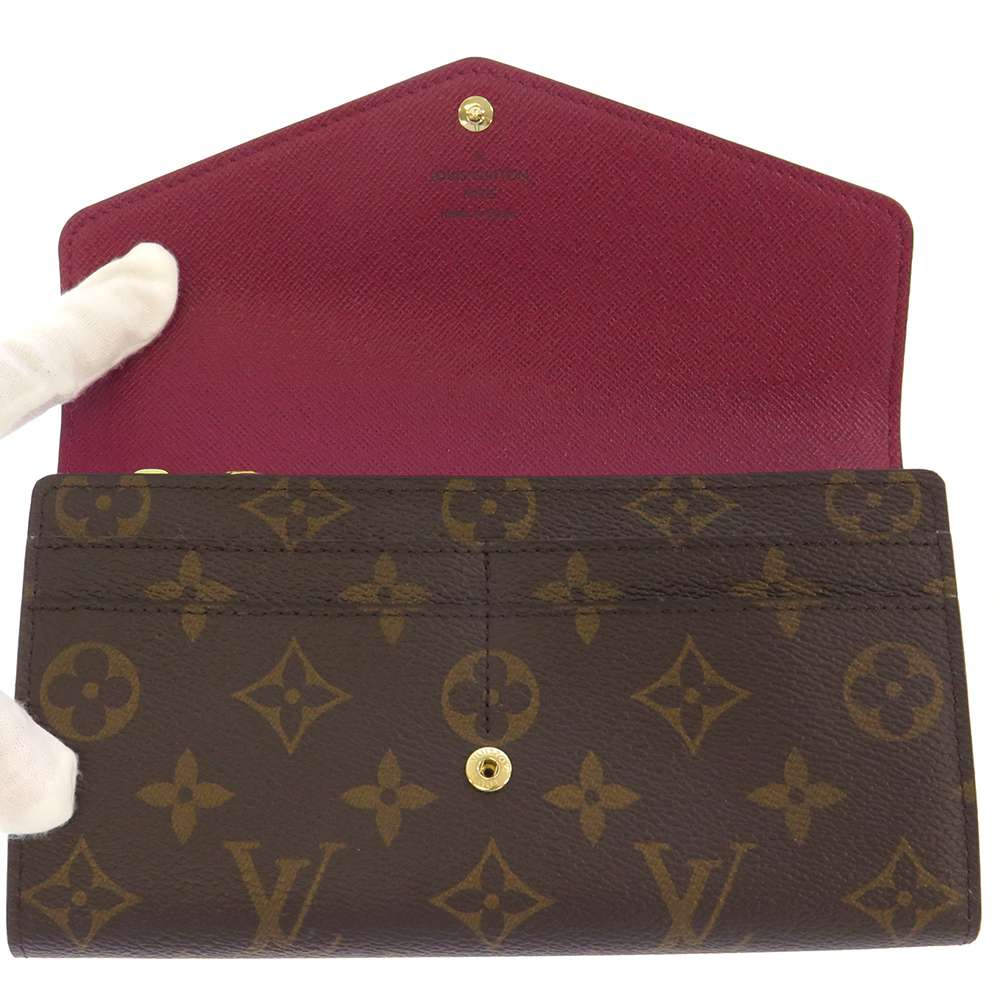 LOUIS VUITTON Portefeuille Sarah FuchsiaM62234 Monogram