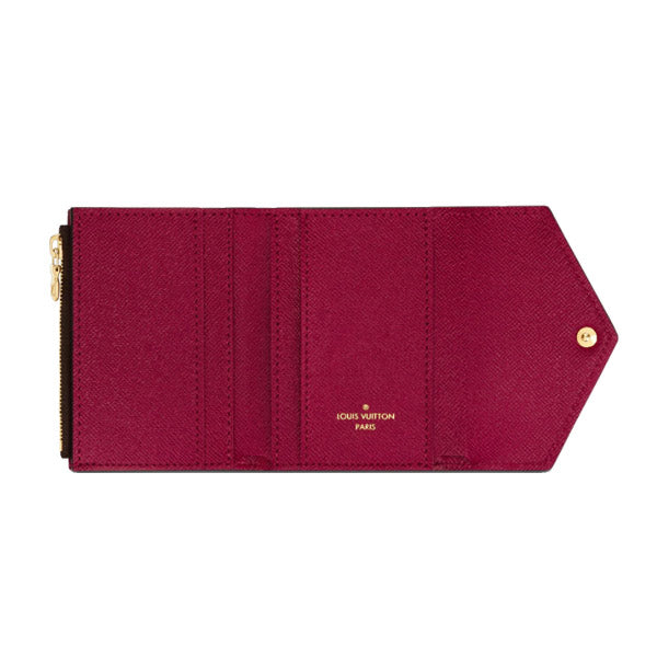 LOUIS VUITTON Coin case M62932 Monogram canvas, leather Bordeaux Brown Portefeuille Zoe Coin purse with Card Case Women