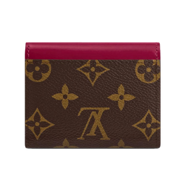 LOUIS VUITTON Coin case M62932 Monogram canvas, leather Bordeaux Brown Portefeuille Zoe Coin purse with Card Case Women