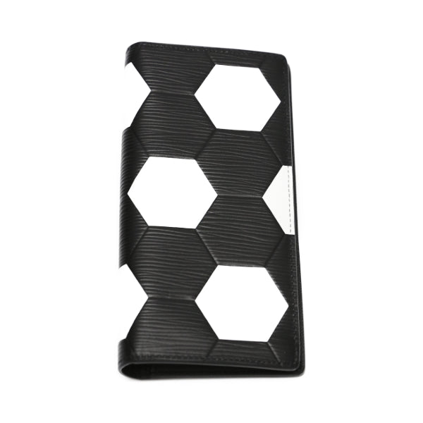 LOUIS VUITTON Long Wallet Purse M63294 Epi Leather Noir Portefeuille Blaza Epi Russia 2018 FIFA unisex(Unisex)