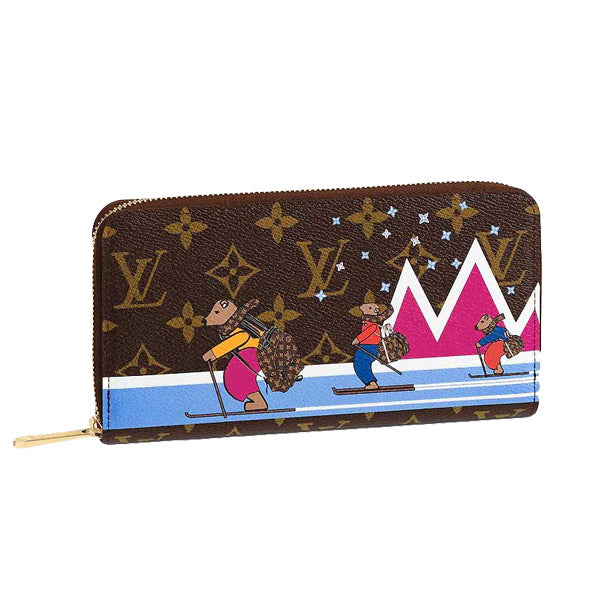 LOUIS VUITTON Long Wallet Purse M63379 Monogram canvas Brown Zippy wallet Monogram Zip Around long wallet Women