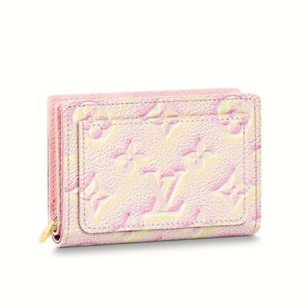 LOUIS VUITTON Bifold Wallet M81529 Monogram Empreinte , Leather Light pink Coin purse with Card Case Portefeuille Claire Women