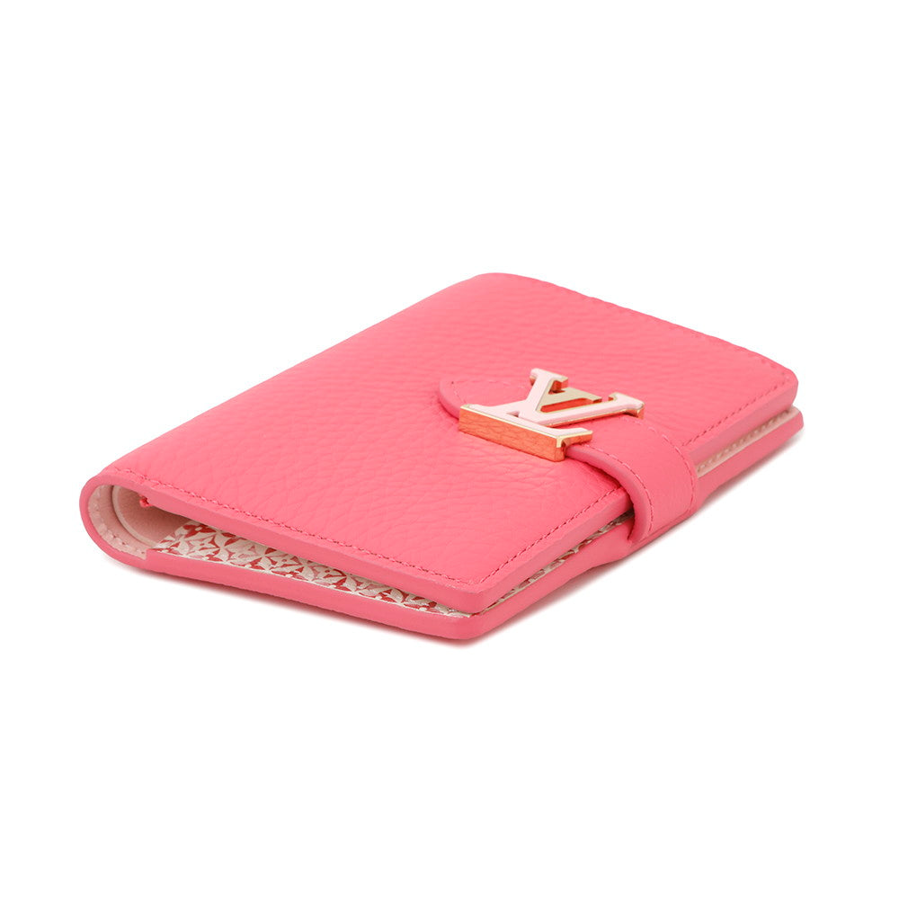 LOUIS VUITTON Vertical Wallet Compact FuchsiaM82461 Taurillon
