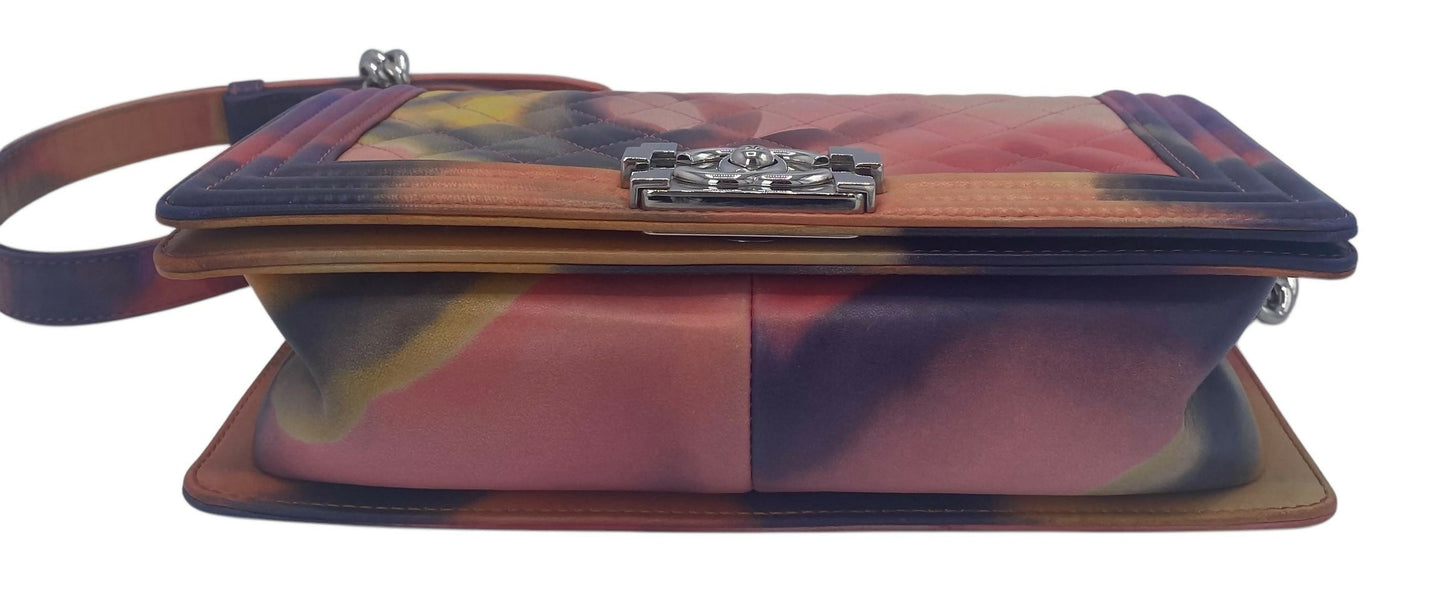 Chanel 15P Limited Edition Flower Power Medium Lambskin Boy Flap Bag