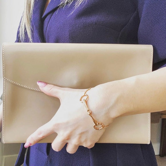 Luxury Hermes leather clutch