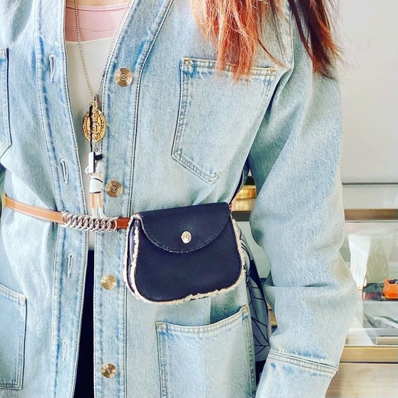 Luxury Hermes leather mini bag