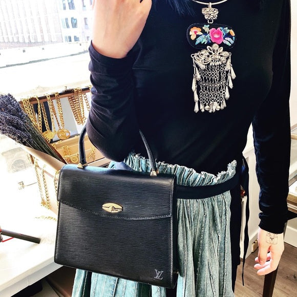LOUIS VUITTON Marlesherbes epi leather bag