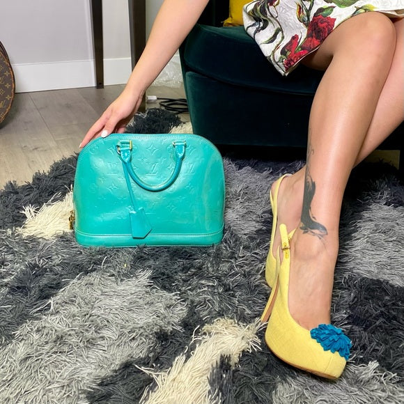 LOUIS VUITTON Alma BB Mint Green monogram Handbag