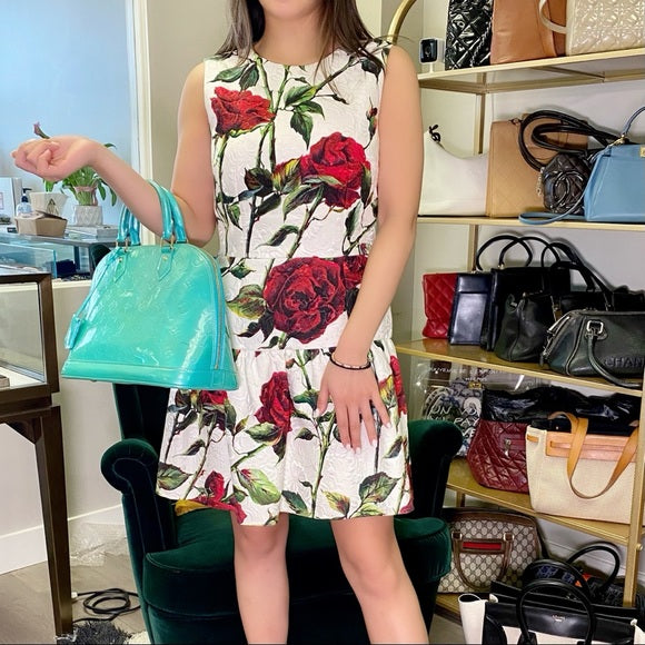 LOUIS VUITTON Alma BB Mint Green monogram Handbag