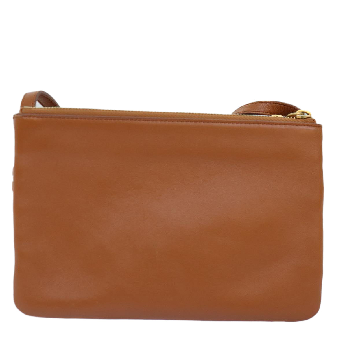 Luxury CELINE Trio Shoulder Bag Leather Brown  mr168