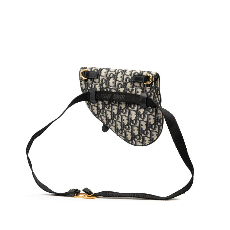 Dior Saddle Oblique Canvas Leather Waist Bag