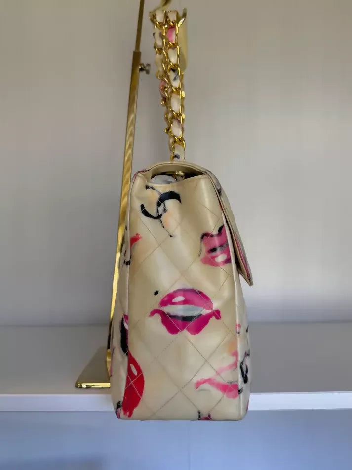Chanel  1994 Jumbo Lips & Kisses Flap Bag