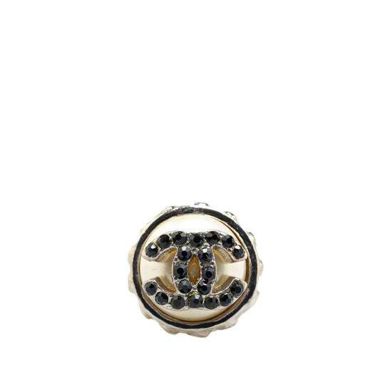 Chanel Metal Coco Mark Rhinestone Tie Pin Classic Flap Tote