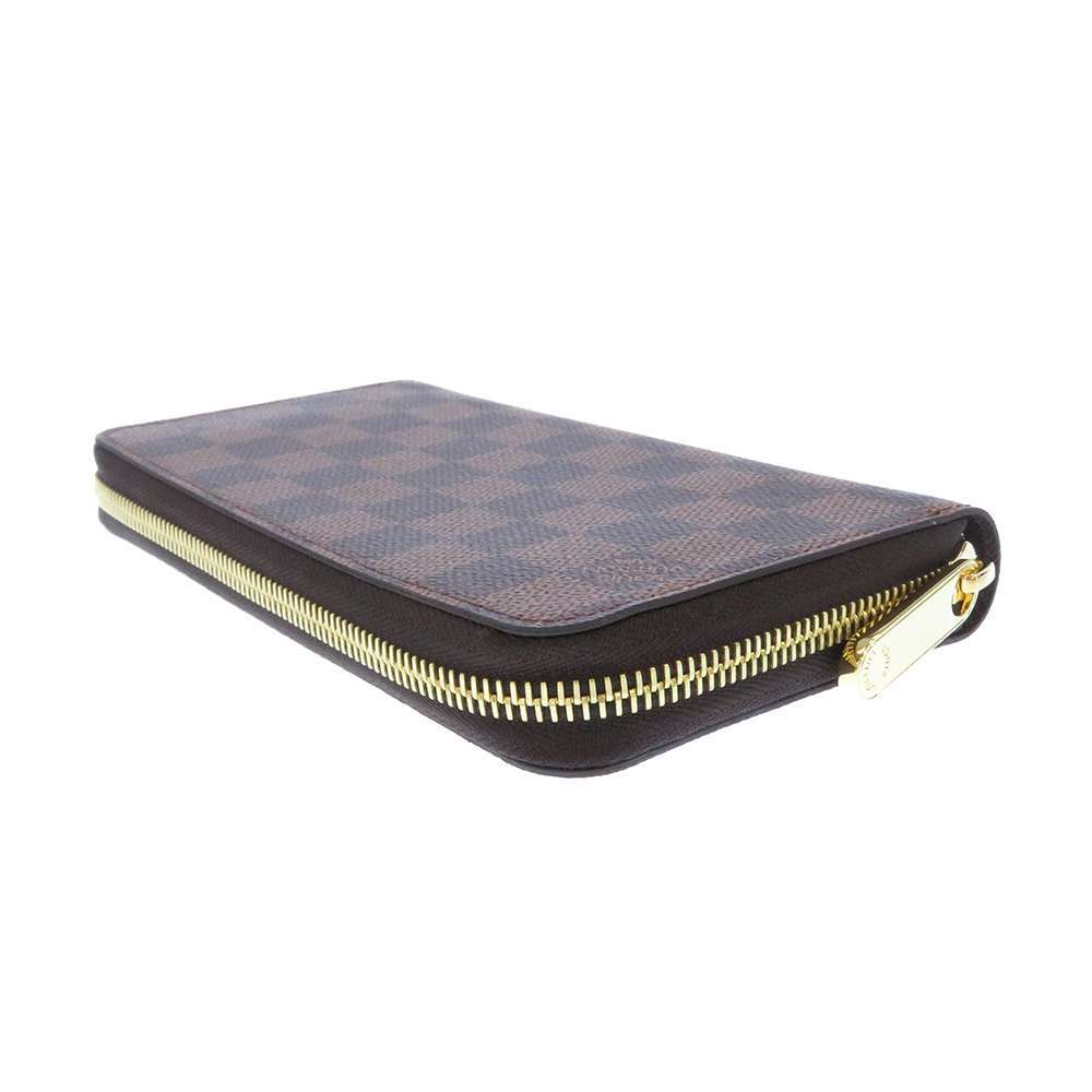 LOUIS VUITTON Zippy Wallet BrownN41661 Damier Ebene Canvas