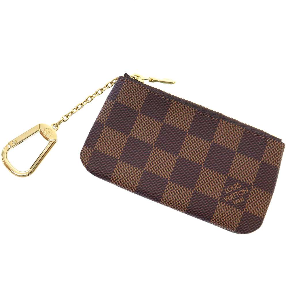 LOUIS VUITTON Pochette Cles BrownN62658 Damier Ebene Canvas