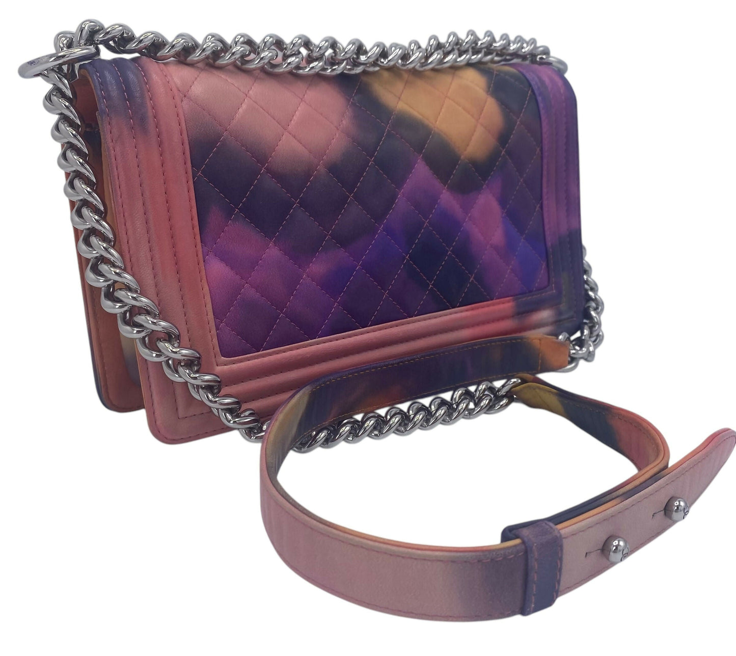 Chanel 15P Limited Edition Flower Power Medium Lambskin Boy Flap Bag