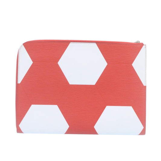LOUIS VUITTON Epi Pochette Jules GM Clutch Bag Red LV Auth 34660A