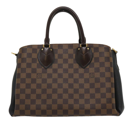 LOUIS VUITTON Damier Ebene Normandy Hand Bag 2way N41487 LV Auth 34730A