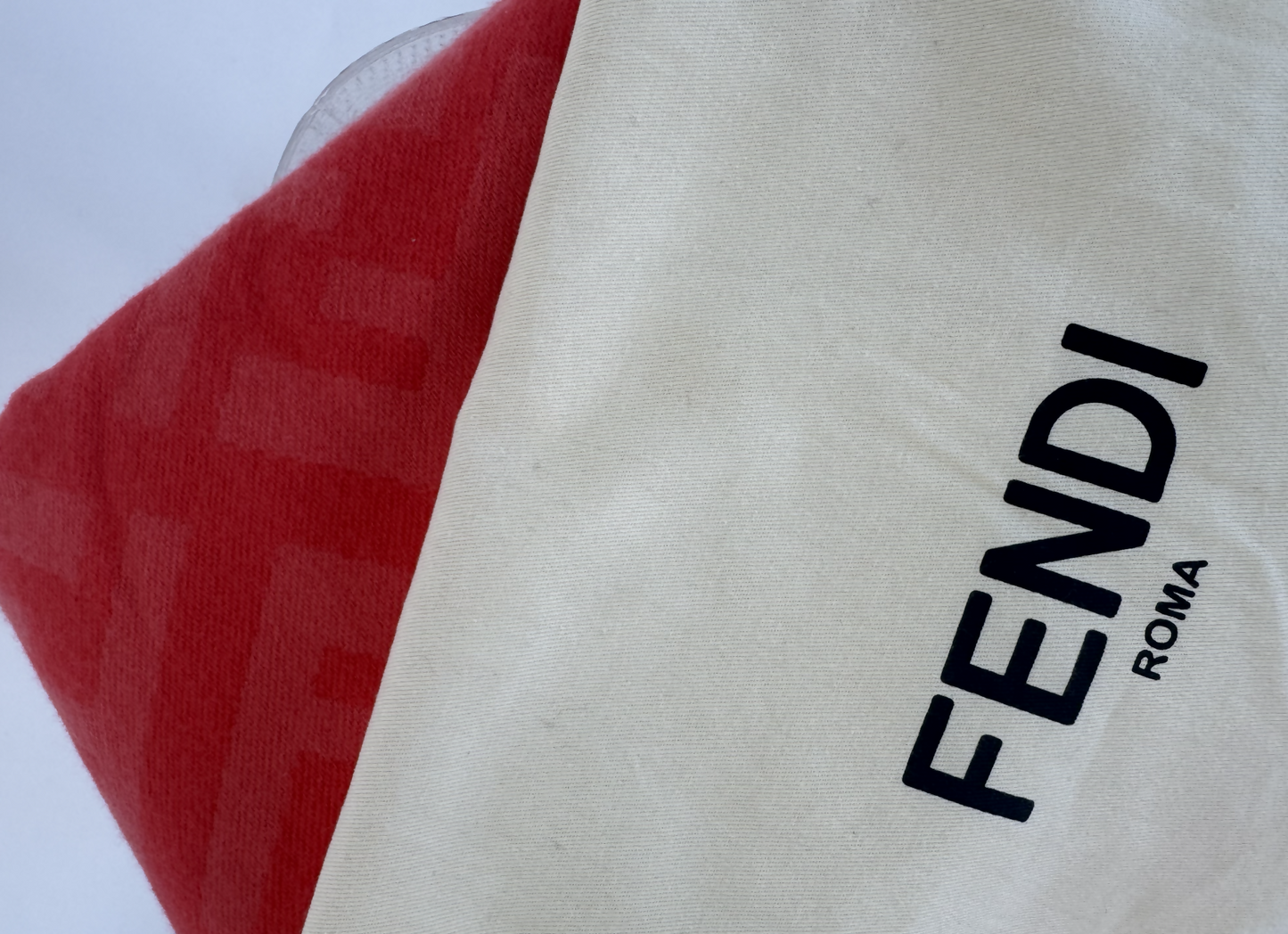 Fendi FF Print Tulip Woven Cashmere Fringe Scarf