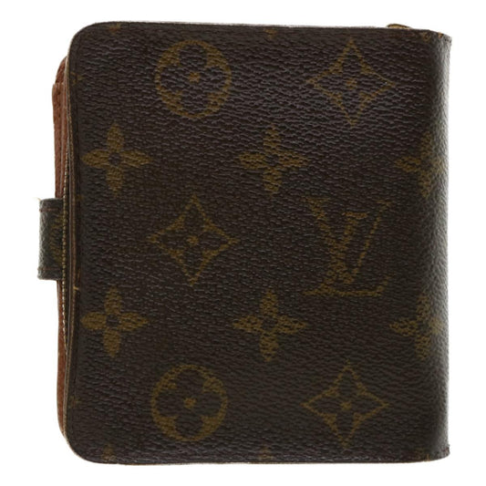 LOUIS VUITTON Monogram Compact Zip Bifold Wallet M61667 LV Auth ny161