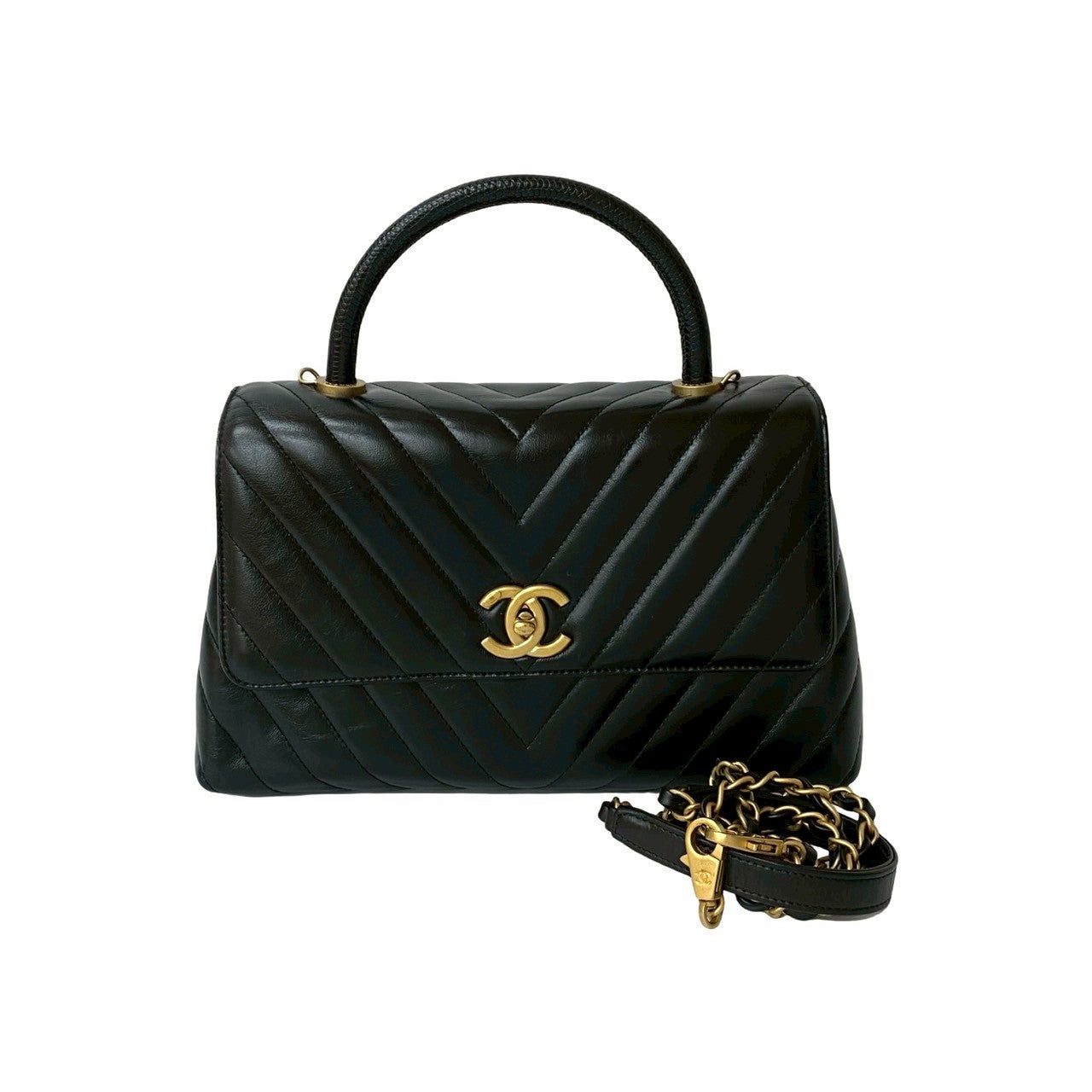 Chanel Coco Mark V Stitch Leather 2way Handbag