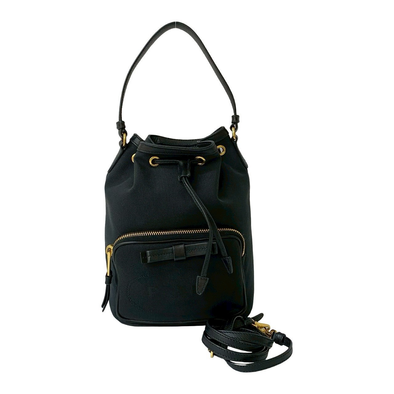 Prada Duet Canvas Leather 2way Bag
