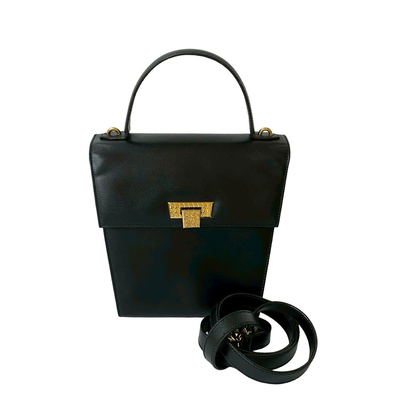 Christian Dior CD Logo Leather 2way Handbag