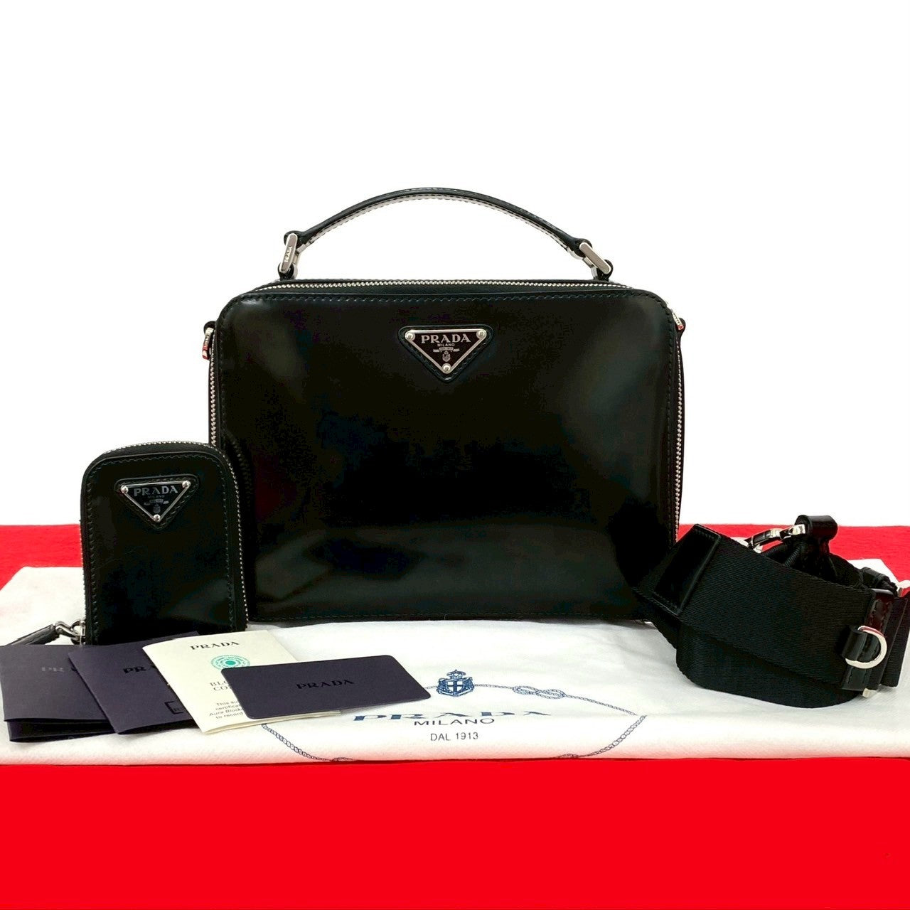 Prada Patent Leather 2way Handbag