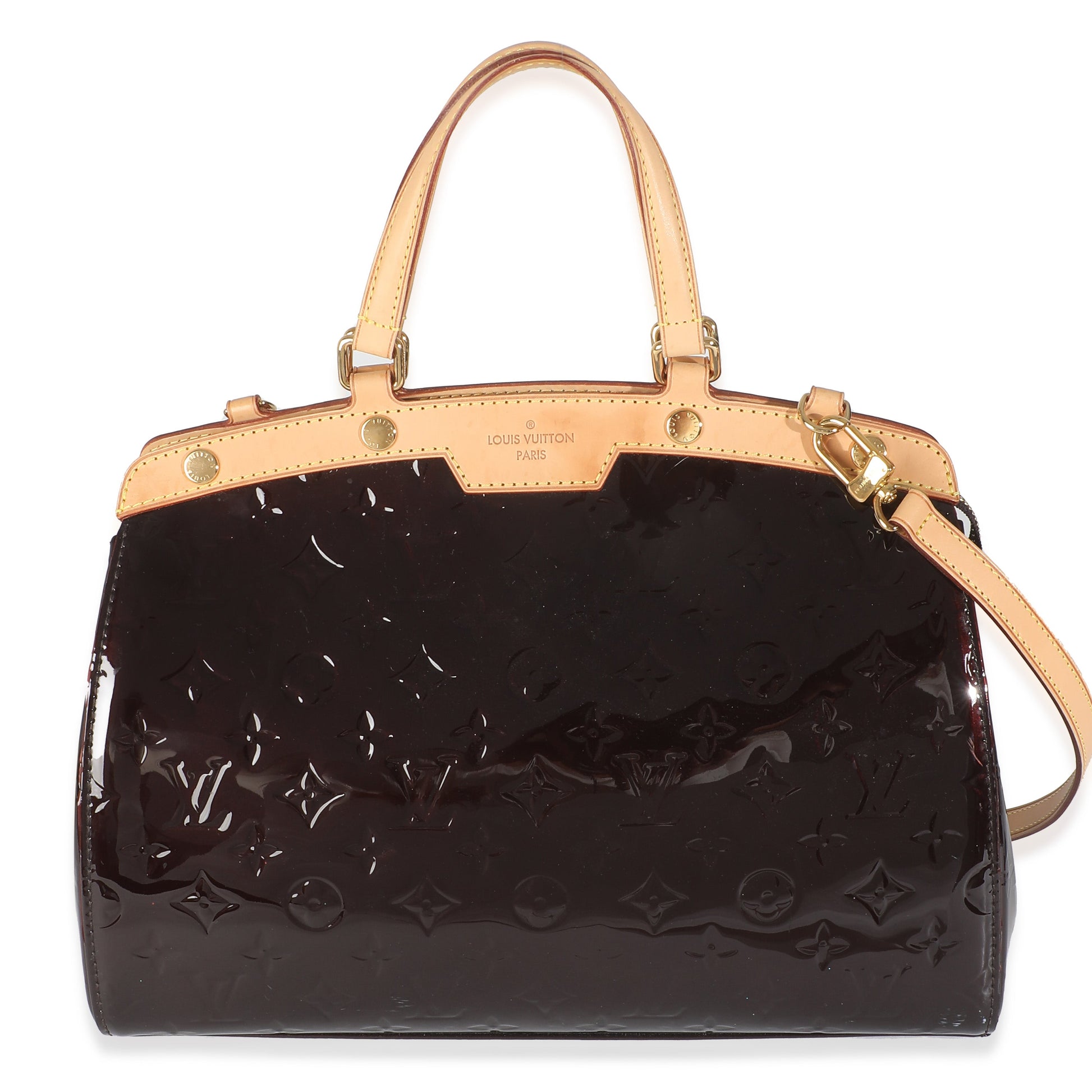 Louis Vuitton Amarante Monogram Vernis Brea GM