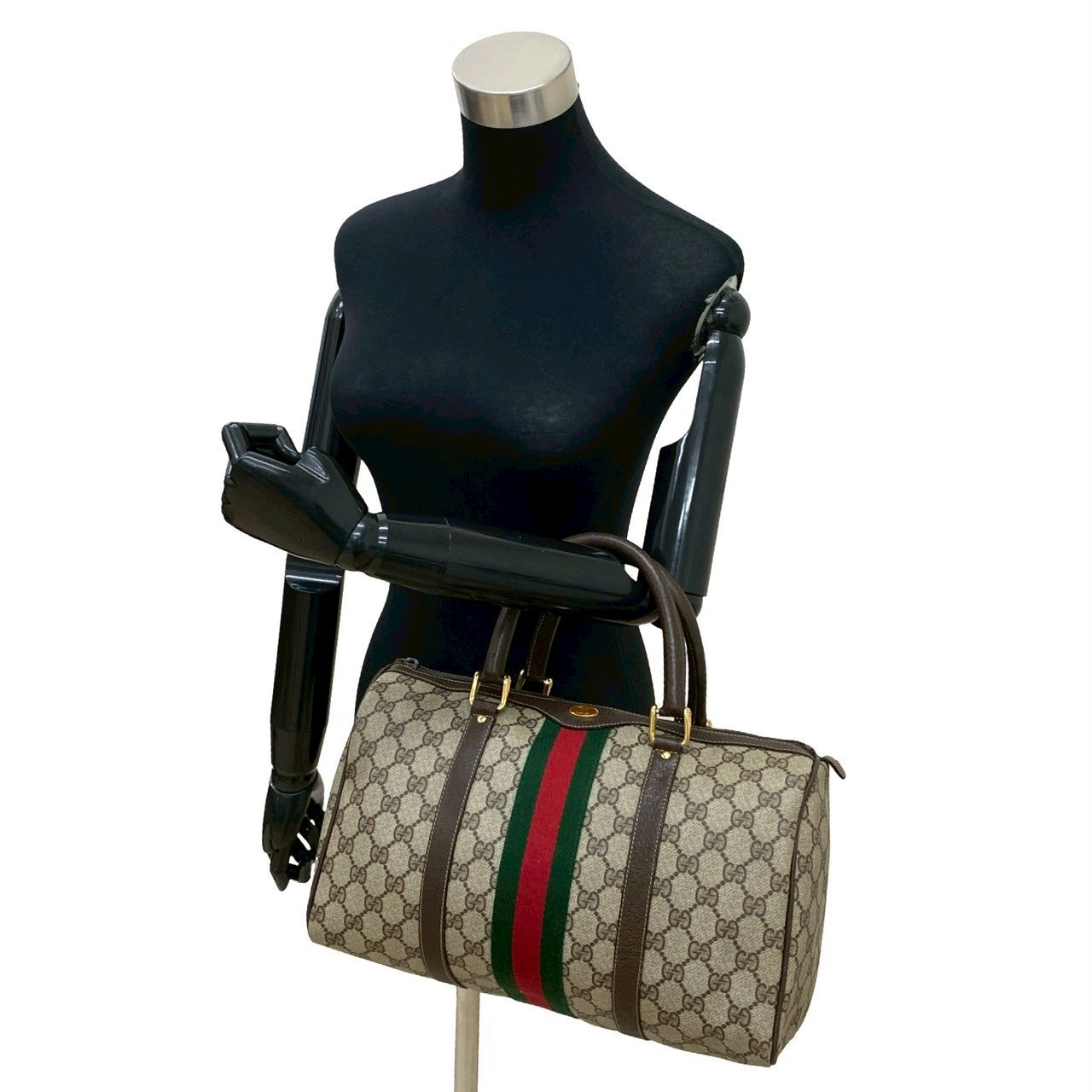 Gucci GG Logo PVC Leather Handbag