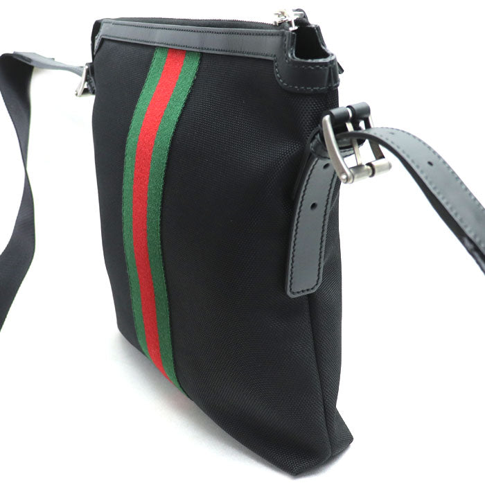 Gucci Web Sheline Canvas Leather Shoulder Bag