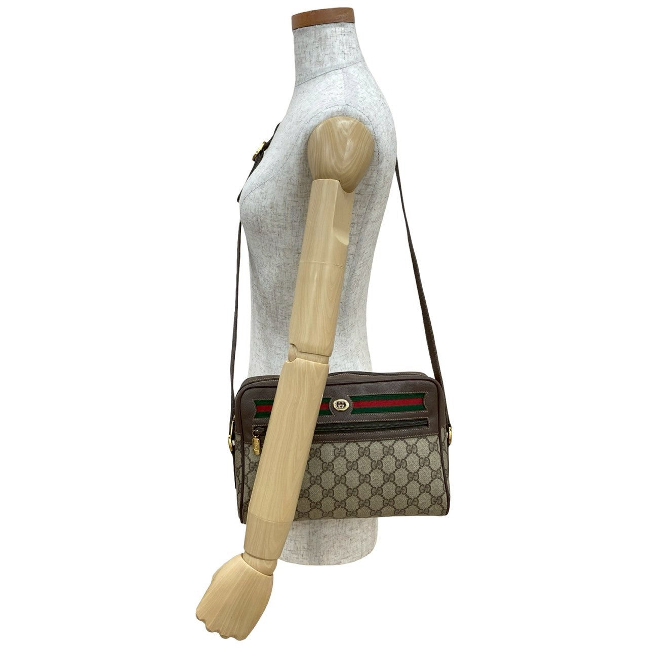Gucci GG Logo PVC Leather Shoulder Bag