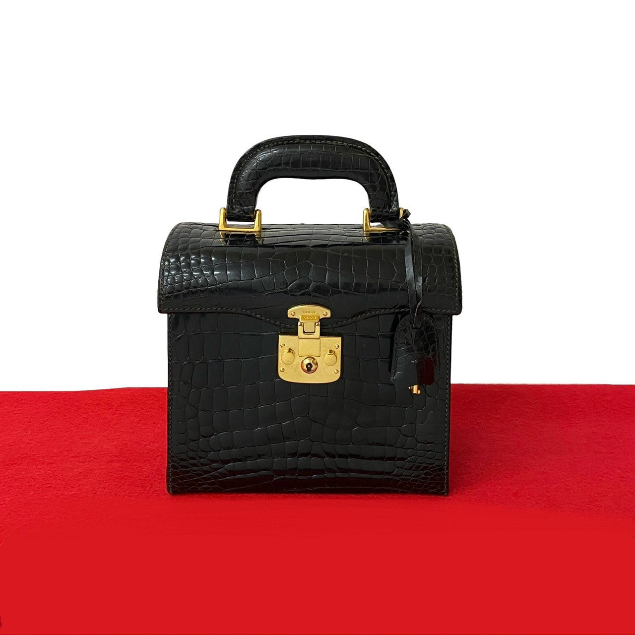 Gucci Lady Lock Crocodile Leather Handbag