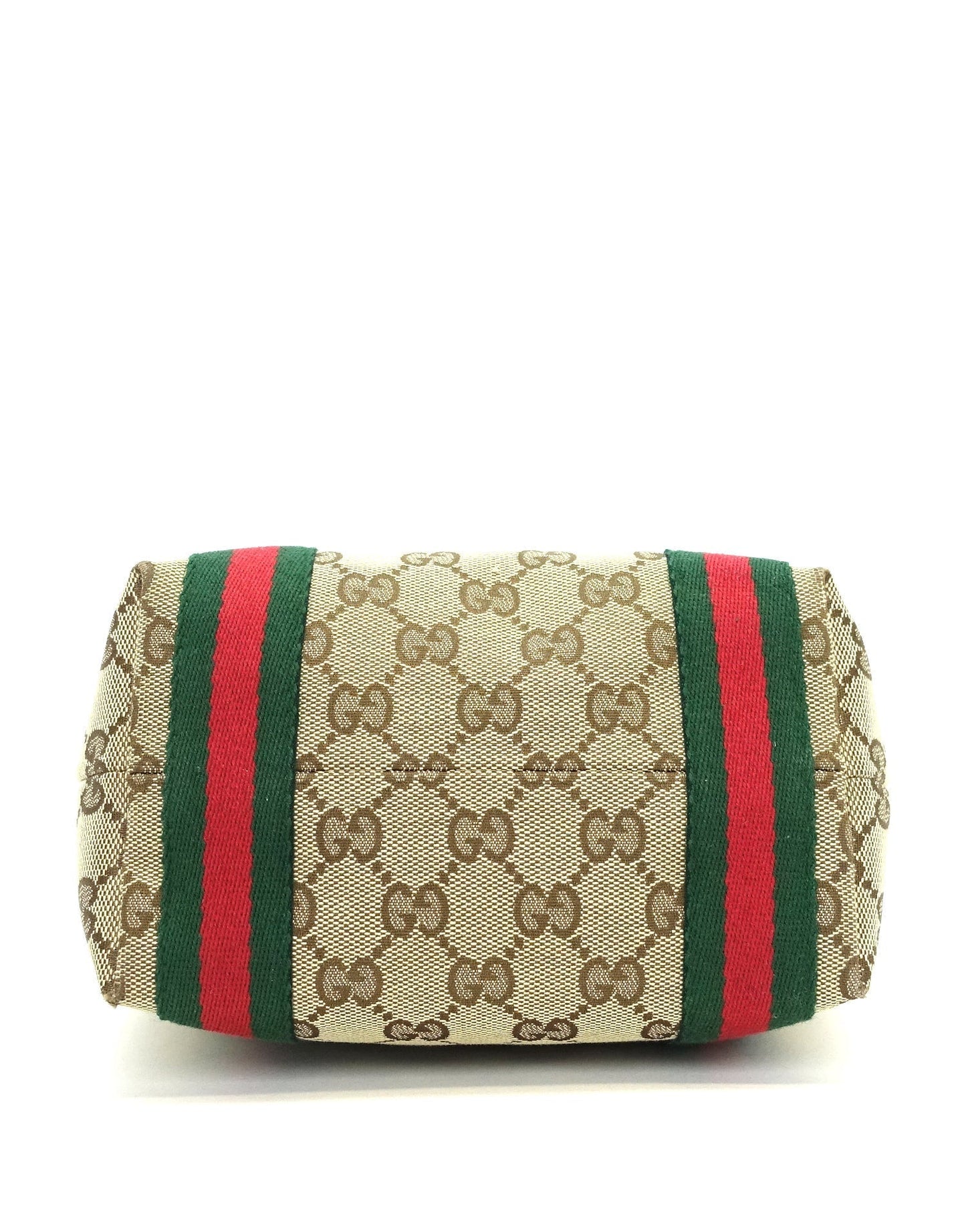Gucci Jolicoeur Monogram Canvas Web Bucket Bag