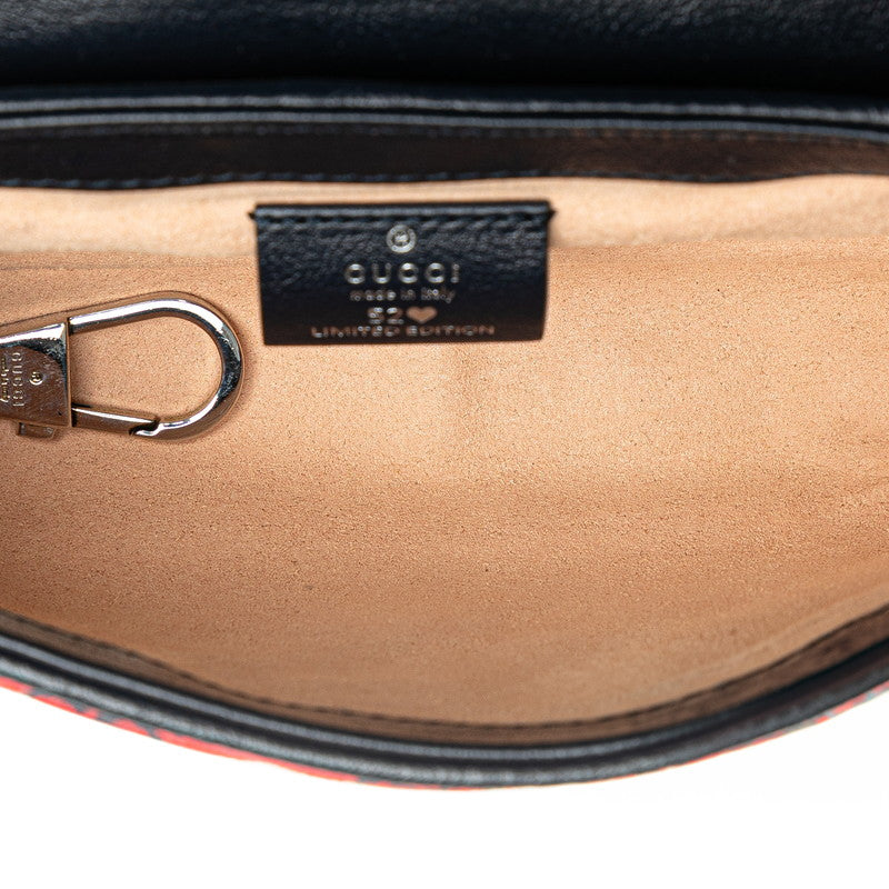 Gucci GG Marmont GG Canvas Leather Chain Shoulder Bag