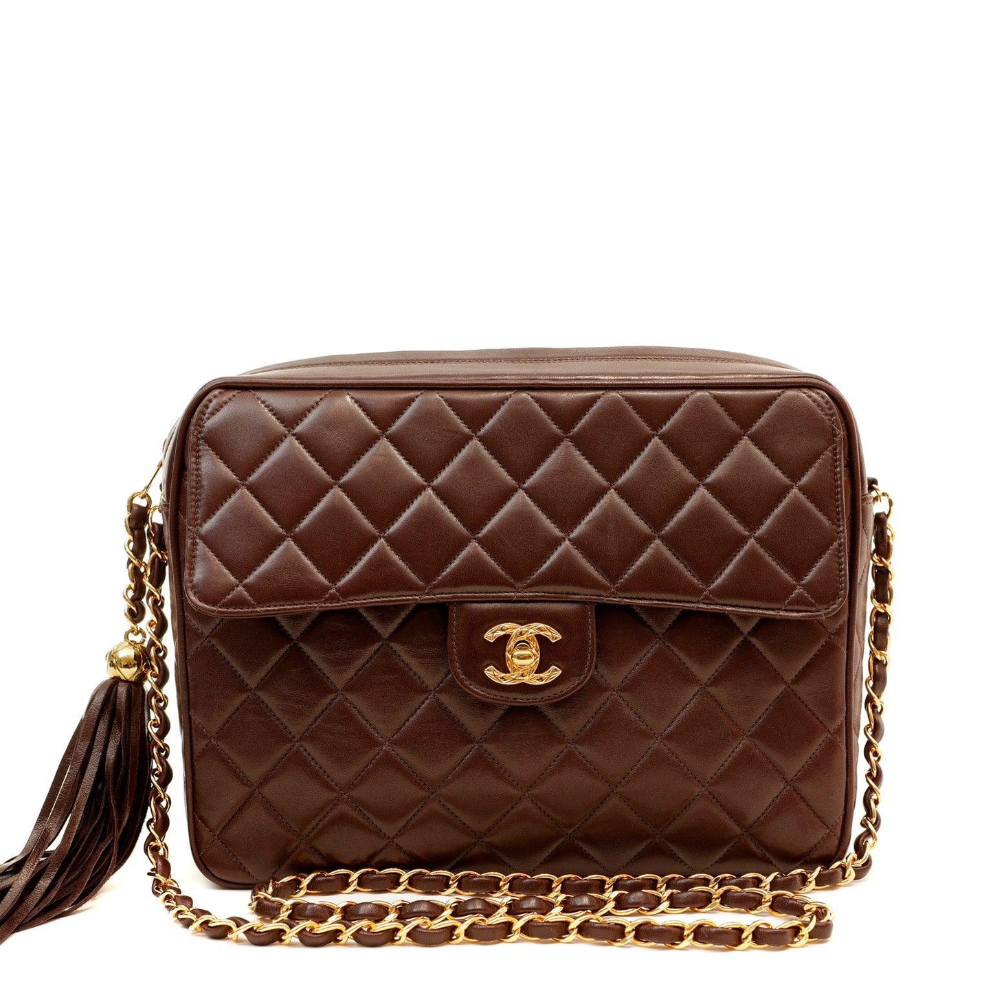 Chanel Chocolate   Camera Bag w/ Gold Hardware