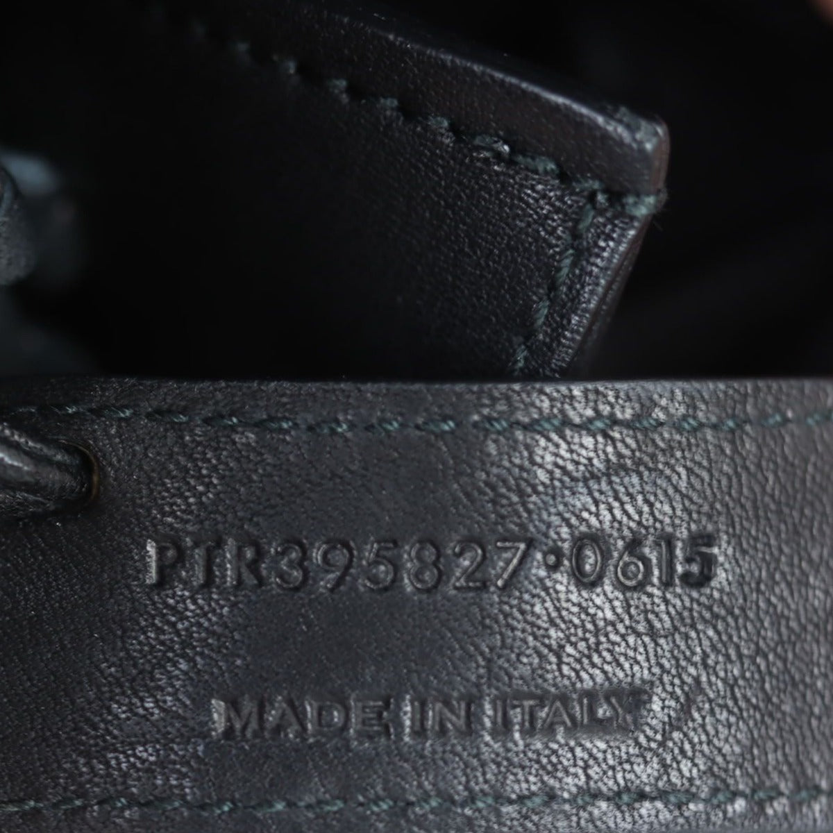 Saint Laurent Fringe Monogram Bourse Bucket Bag Mini