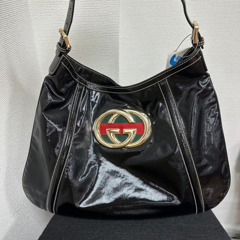 Gucci Leather Patent Leather Tote Style 2