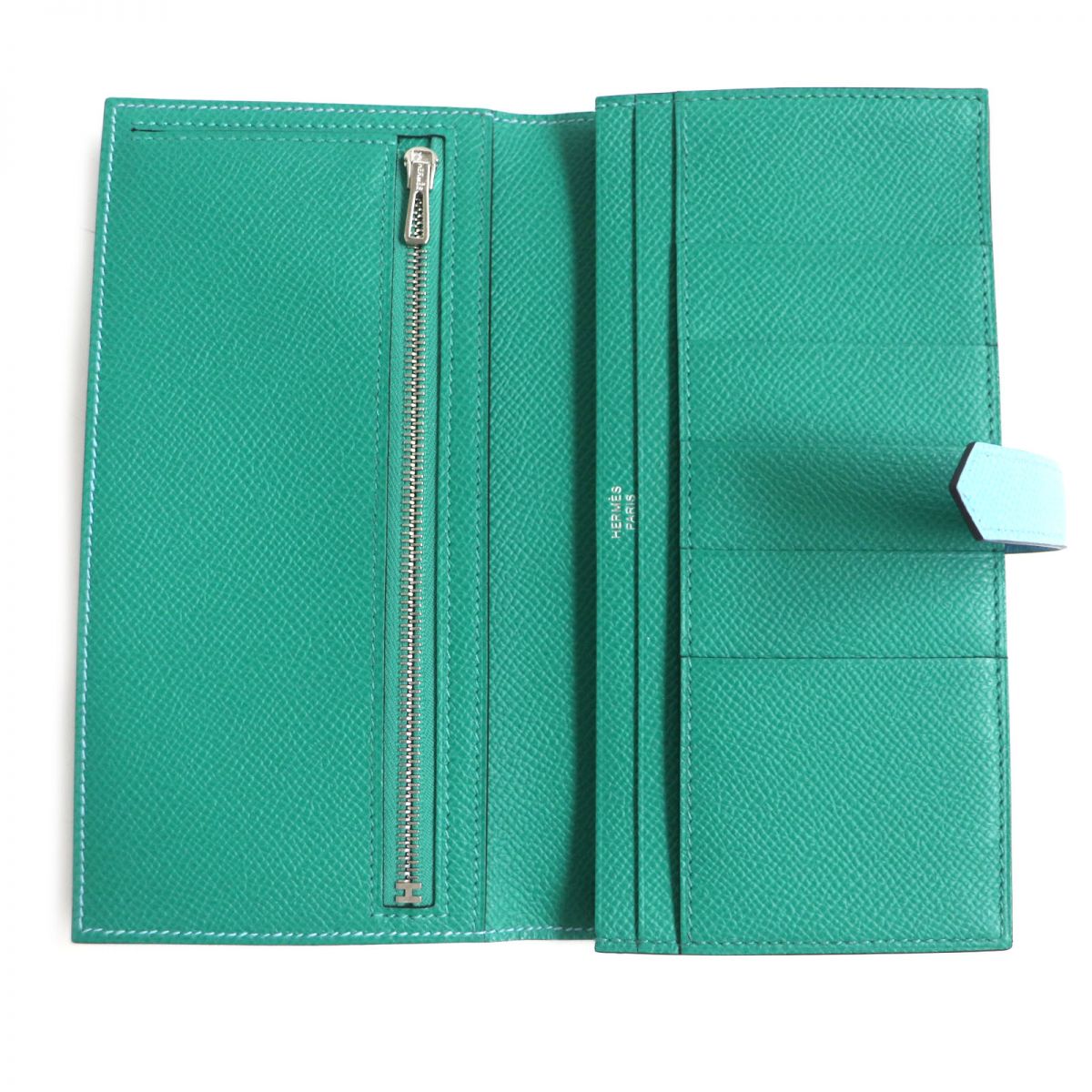 HERMES Long Wallet Purse Main?FEpsom Celeste x Verjade mens Used