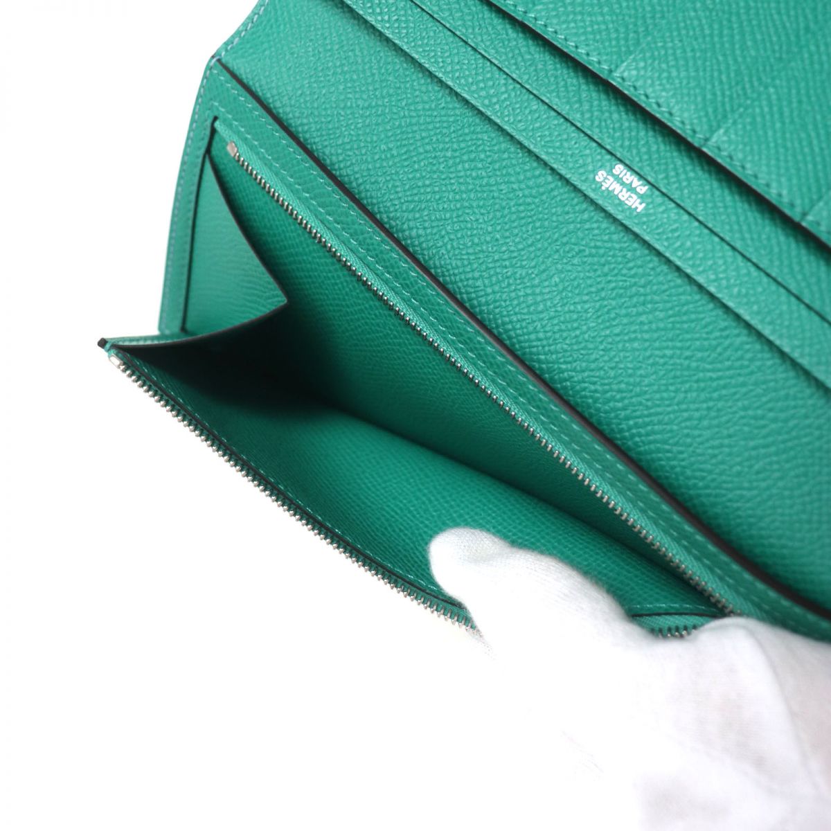 HERMES Long Wallet Purse Main?FEpsom Celeste x Verjade mens Used