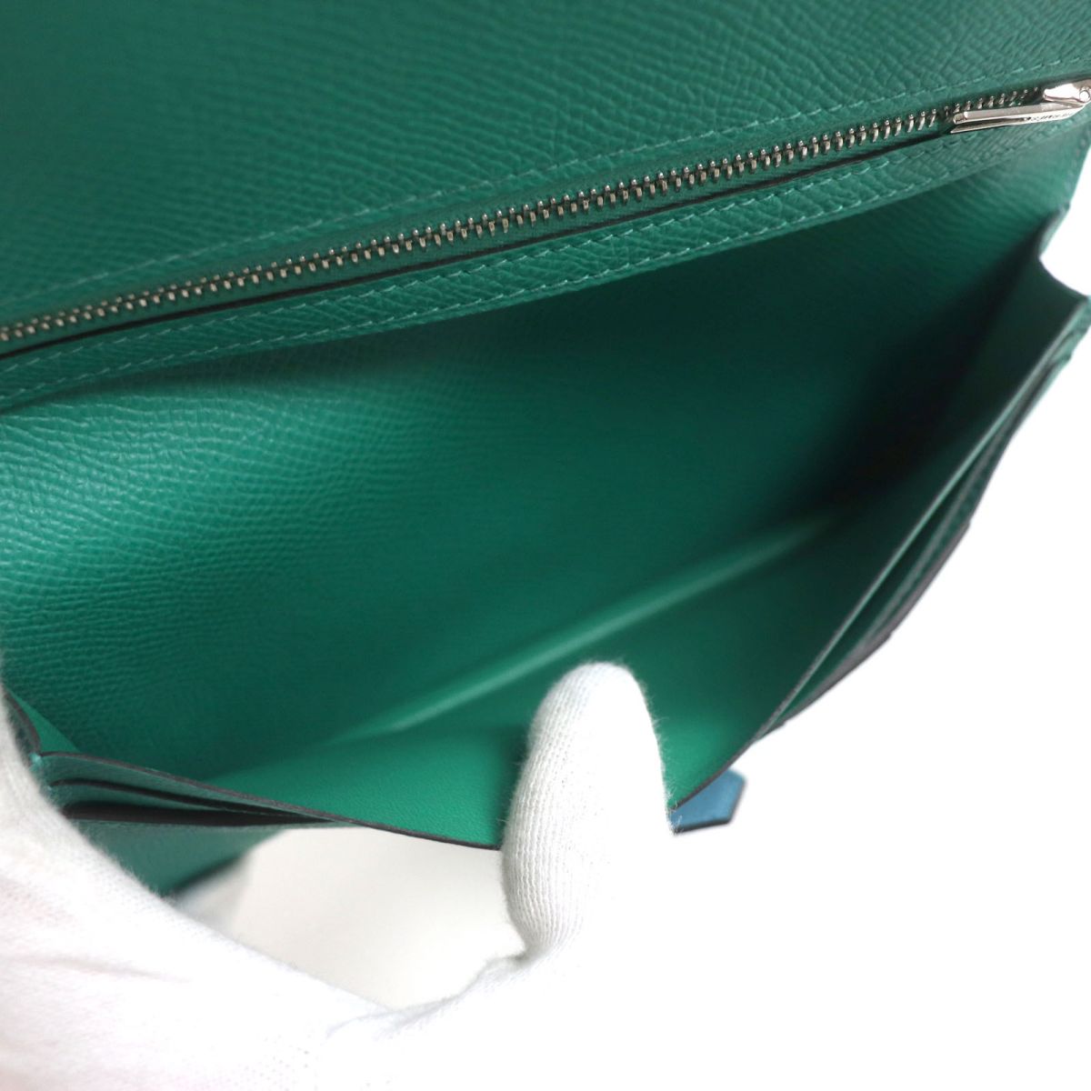 HERMES Long Wallet Purse Main?FEpsom Celeste x Verjade mens Used