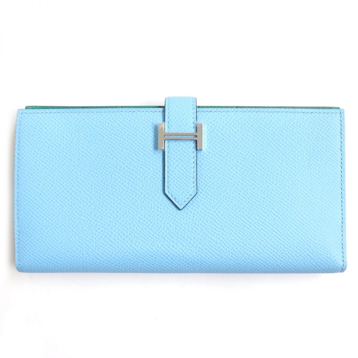 HERMES Long Wallet Purse Main?FEpsom blue mens Used