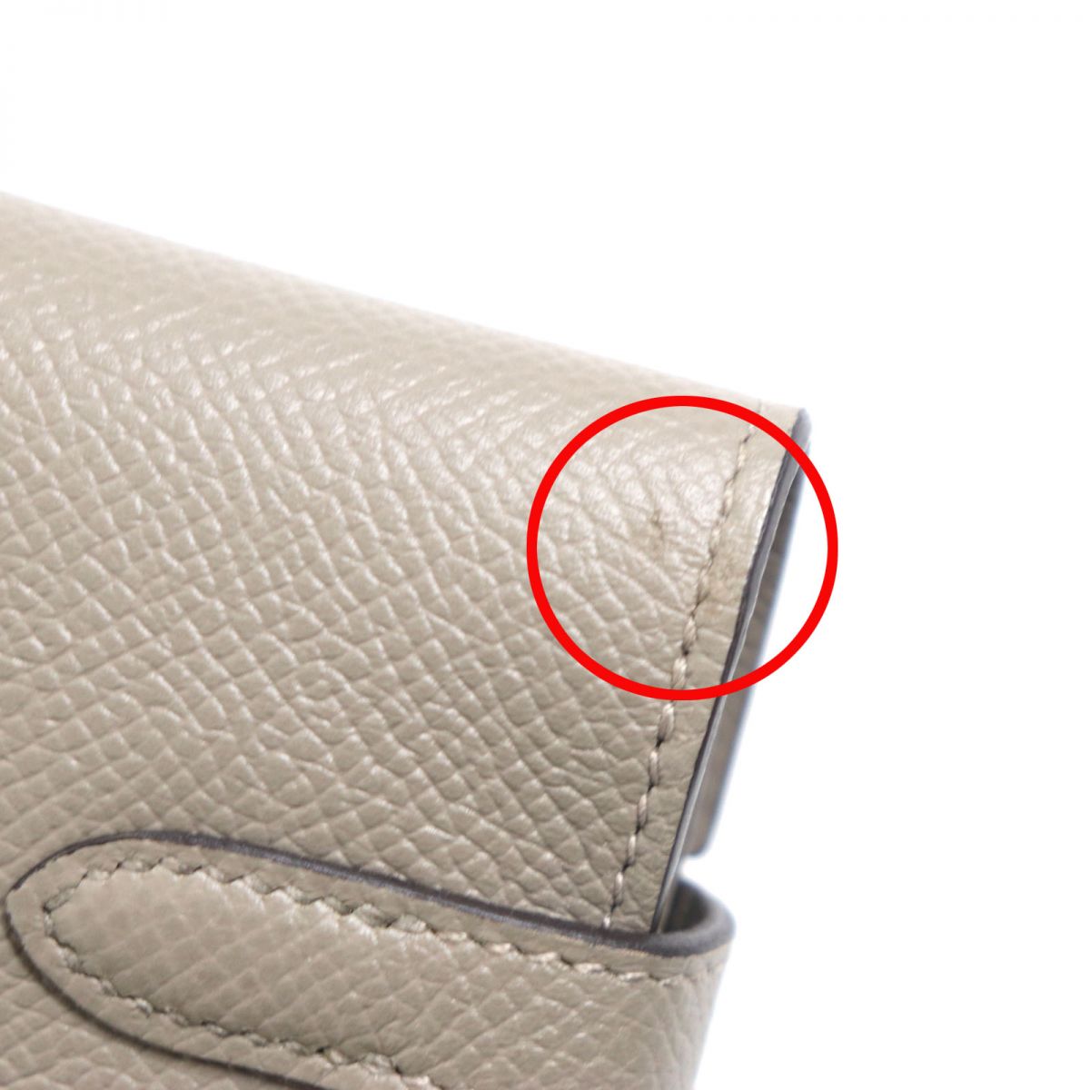 HERMES Long Wallet Purse Main?FEpsom beige mens Used