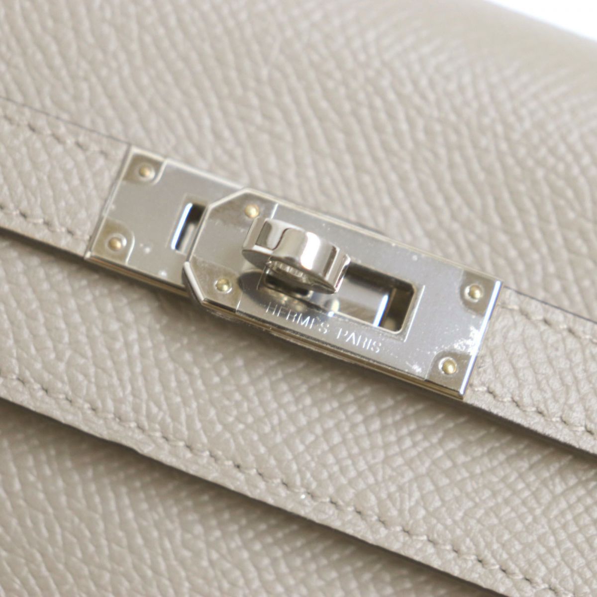 HERMES Long Wallet Purse Main?FEpsom beige mens Used