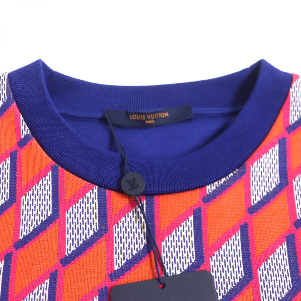 LOUIS VUITTON sweat Main: 100% cotton Orange x blue mens L