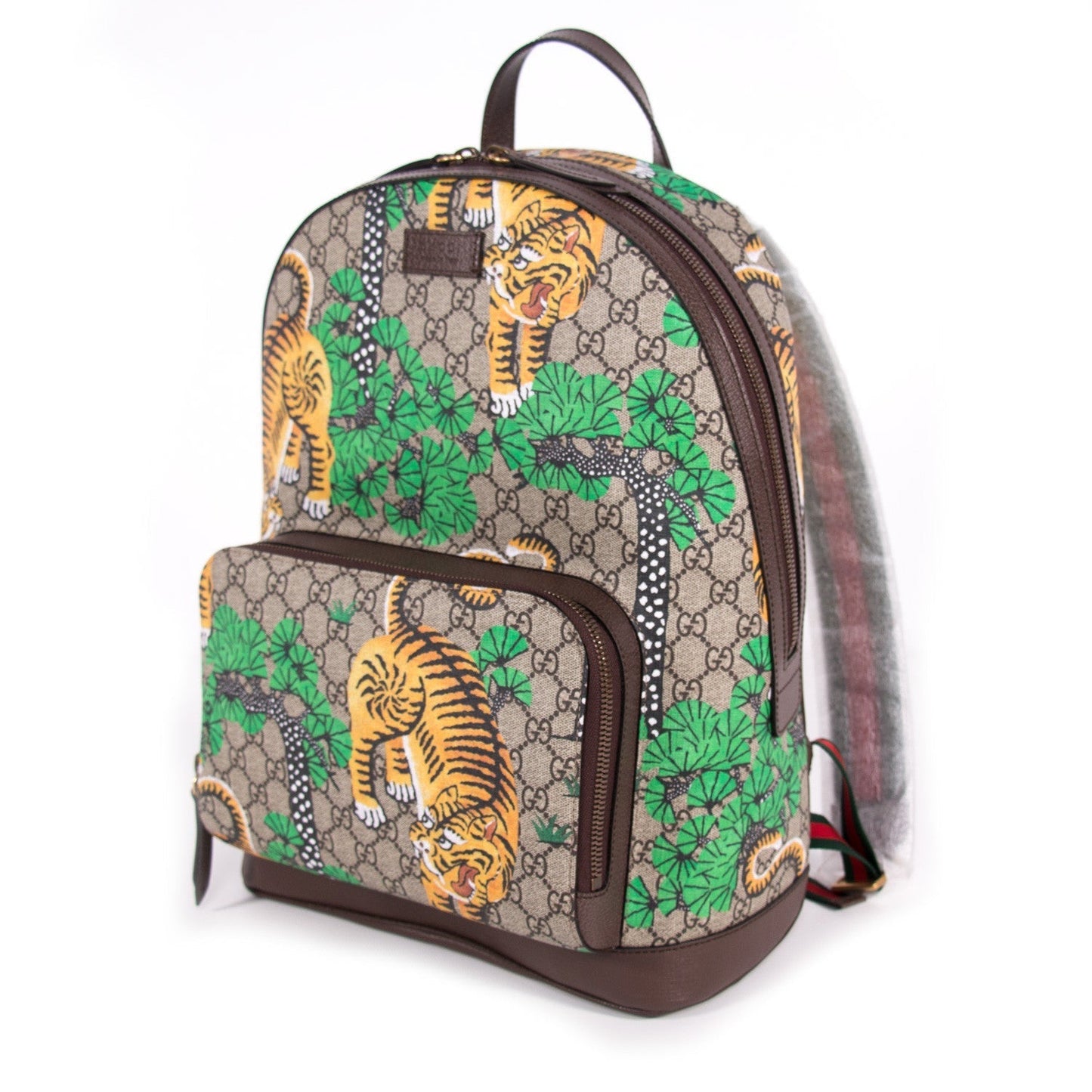 Gucci GG Supreme Leather Canvas Backpack Style 5