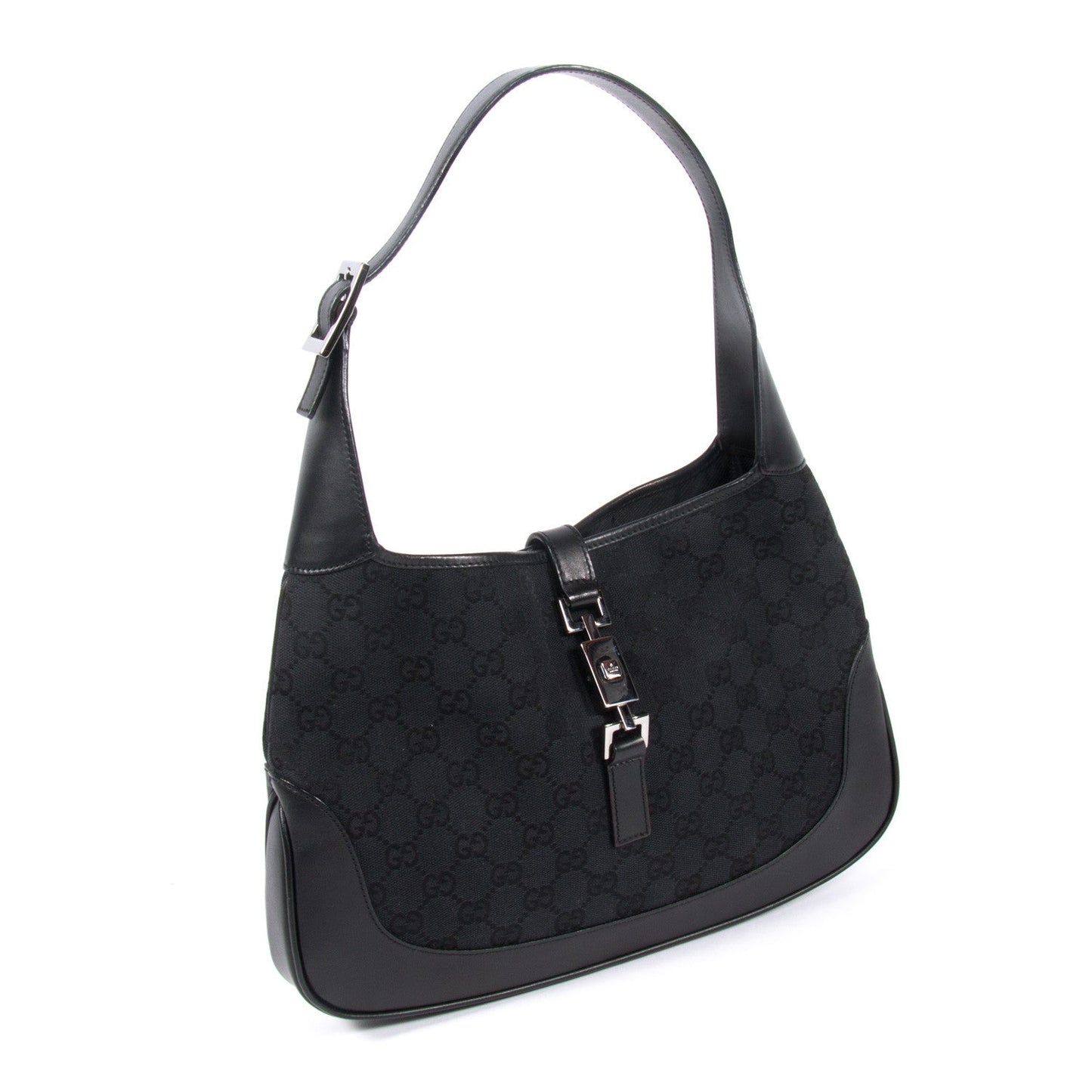 Gucci Jackie Leather Canvas Shoulder Bag Style 31