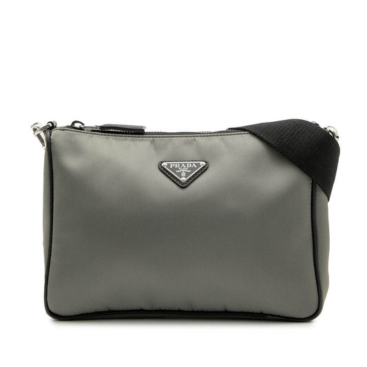 Prada 2VH113 Nylon Leather Shoulder Bag