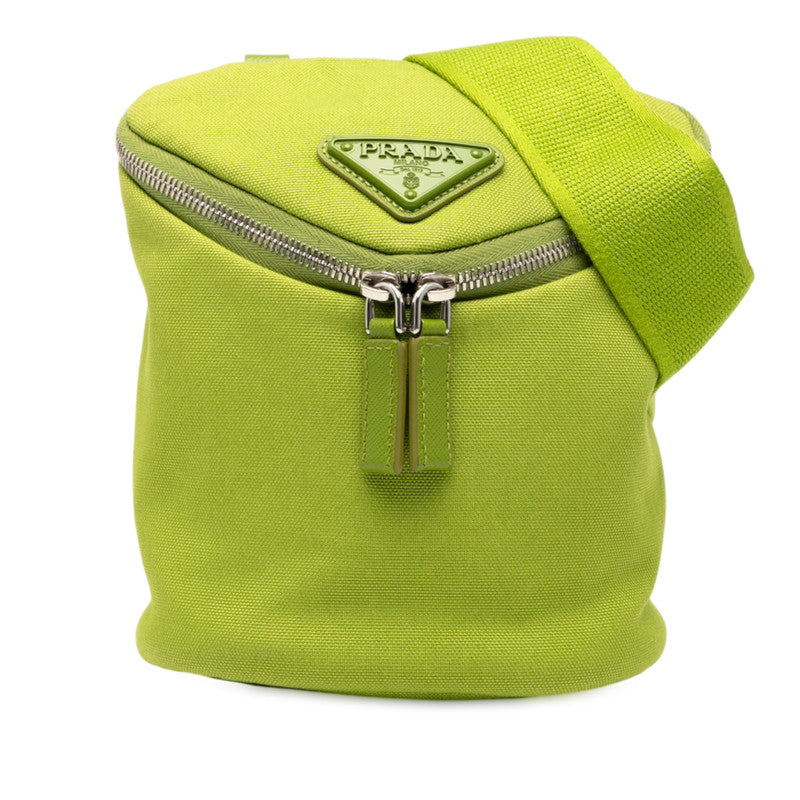 Prada 2VH147 Canvas Leather Shoulder Bag